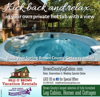 Kick Back And Relax Brown County Log Cabins