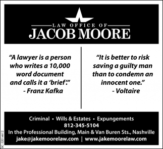 Criminal - Wills And Estates - Expungements, Law Office of Jacob Moore ...